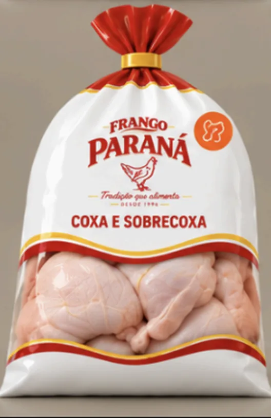 Embalagem de coxa e sobrecoxa da Frango Paraná